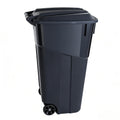 32 Gallon Outdoor Trash Can, Garbage Can with Wheels & Lid, Garbage Bin for Kitchens, Bedrooms, Garages, Gardens, and