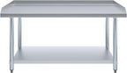 24 x 48 in. Stainless Steel Equipment Stand, 24 in. High - NSF 18-Gauge Top with Undershelf & Adjustable Feet |