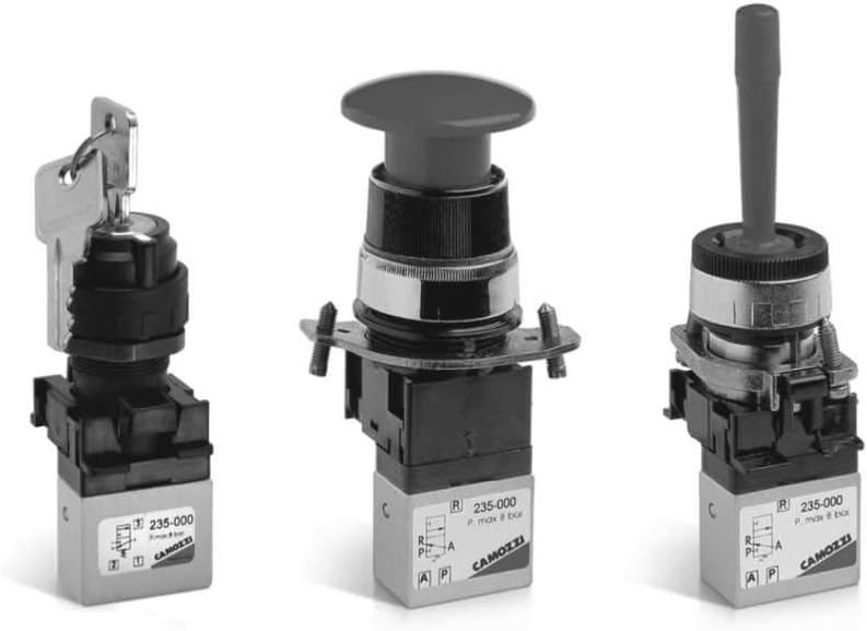 CAMOZZI 234-000 3/2, 4 MM Port, MANUALLY Operated, MINI Valve, Normally Closed