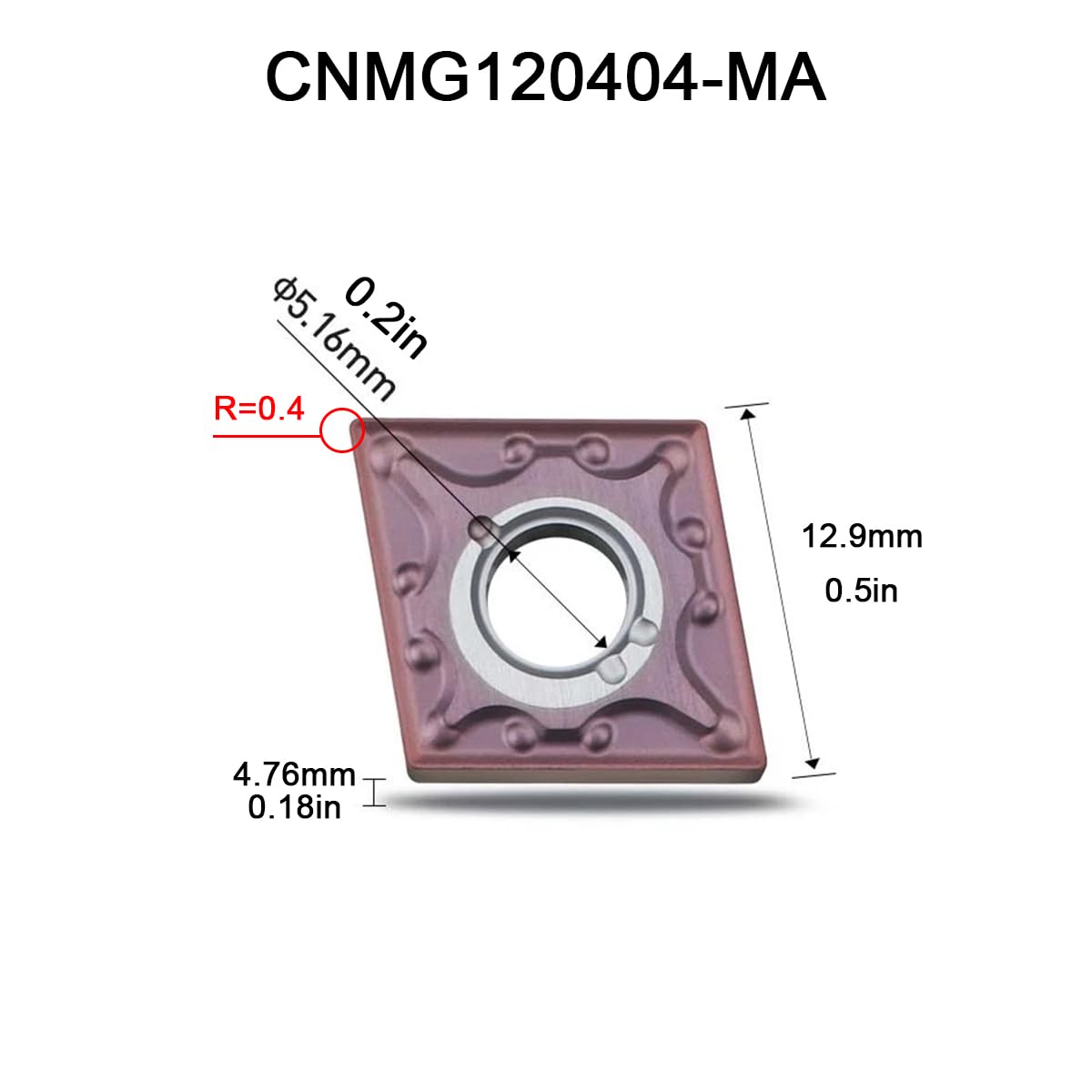 CNMG431CNMG120404 External Carbide Turning Inserts for Steel Semi-Finishing