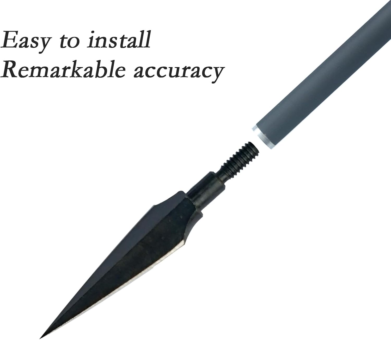 Traditional Archery Broadheads 100/125 Grain - Heat-Treated Arrow Tips for Compound, Recurve Bow & Crossbow, 12 PK