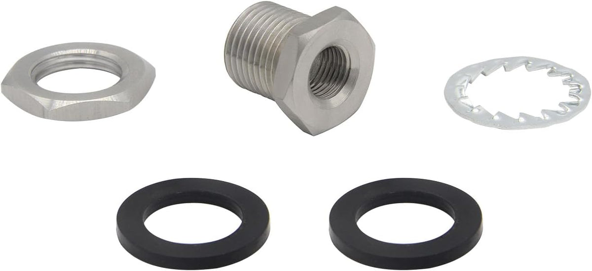 Stainless Steel Bulkhead Fitting 1/4 NPT Female Bulked Coupler 2Pcs