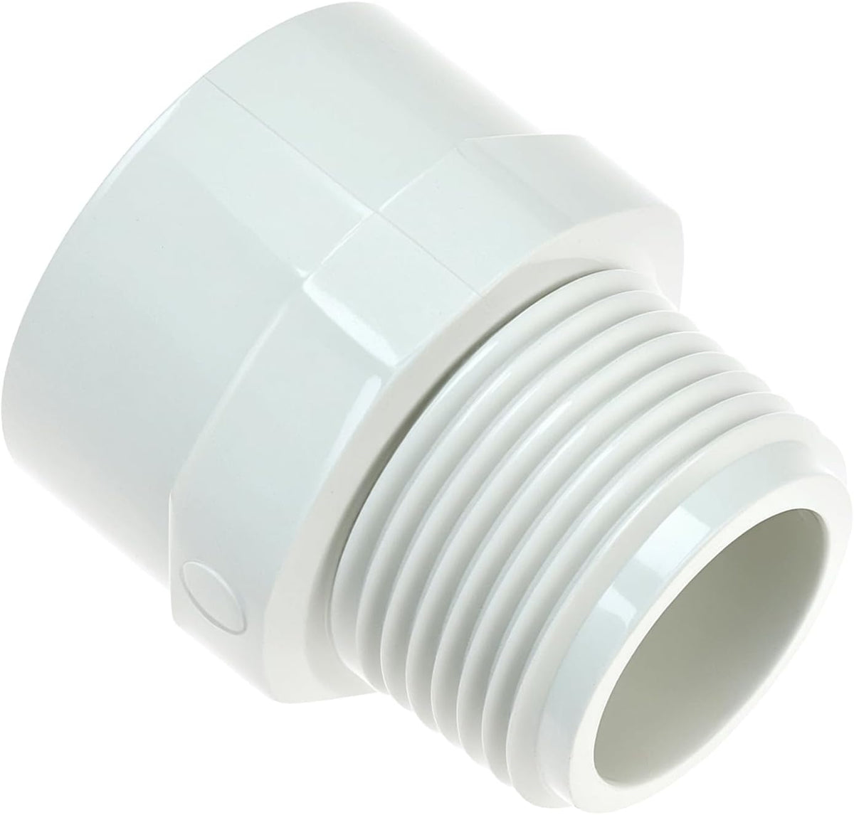 QWORK 10 Pcs 3/4 Inch PVC Fittings Male Adapter, Socket x Male Pipe Thread, 2 Way PVC Pipe Coupling