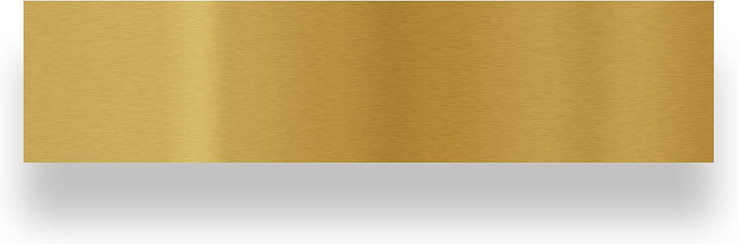 Magnetic Kick Plate, Aluminum, Brass Finish 8 x 34”, 852750 | Shields the lower door from scuffs, magnetic no-drill