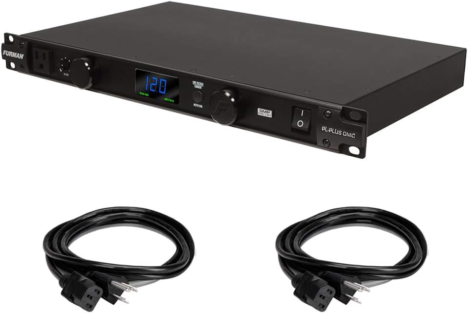 PL-PLUS DMC Power Conditioner with Voltmeter/Ammeter and (2) Extension Cable (18 AWG, Black, 3') Bundle
