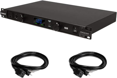 PL-PLUS DMC Power Conditioner with Voltmeter/Ammeter and (2) Extension Cable (18 AWG, Black, 3') Bundle