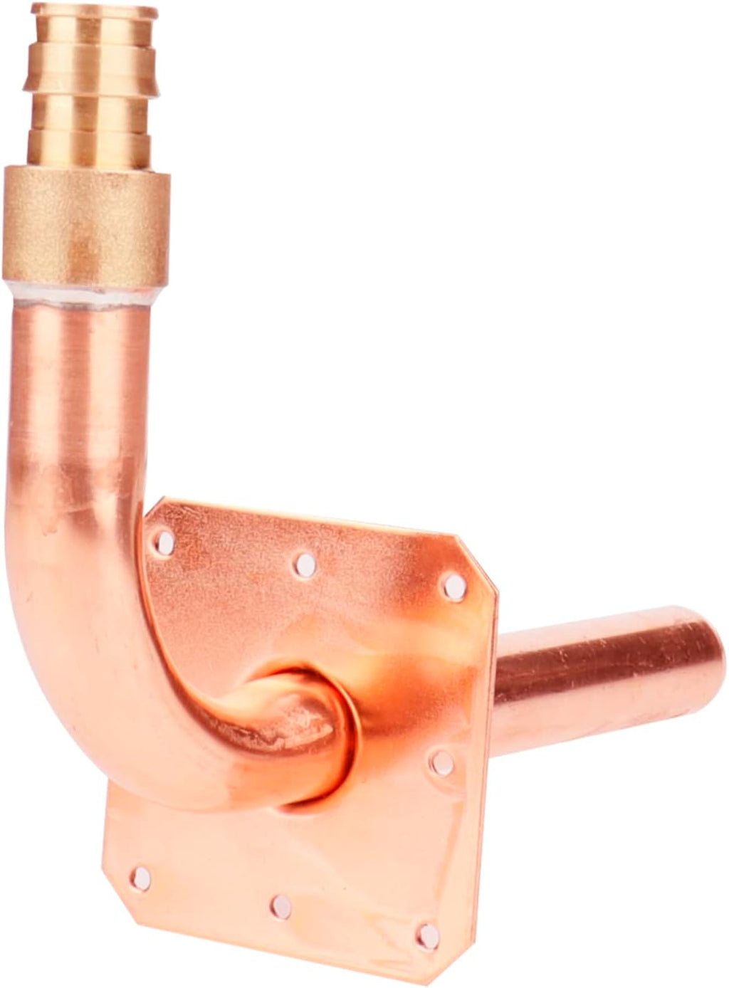 WHK 10 packs Pex-A Copper Stub Out Elbows with Wall Flange 1/2" x 6"