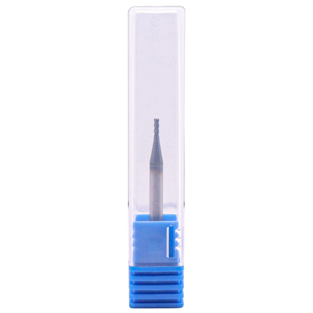 4 Flute Solid Carbide Square End Mill Set(5Pcs, 3/64"), AlTiN Coated