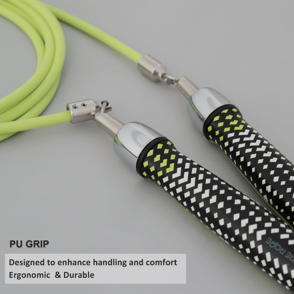 HEREROPE 1/4LB Weighted Jump Rope for Speed, Cardio, Boxing & Workout, Skipping Rope with Ball-bearing, Comfortable &