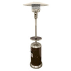 HLDS01-SSHGT 48,000 BTU Propane Patio Heater with Wheels and Table, Large, Hammered Bronze/SS