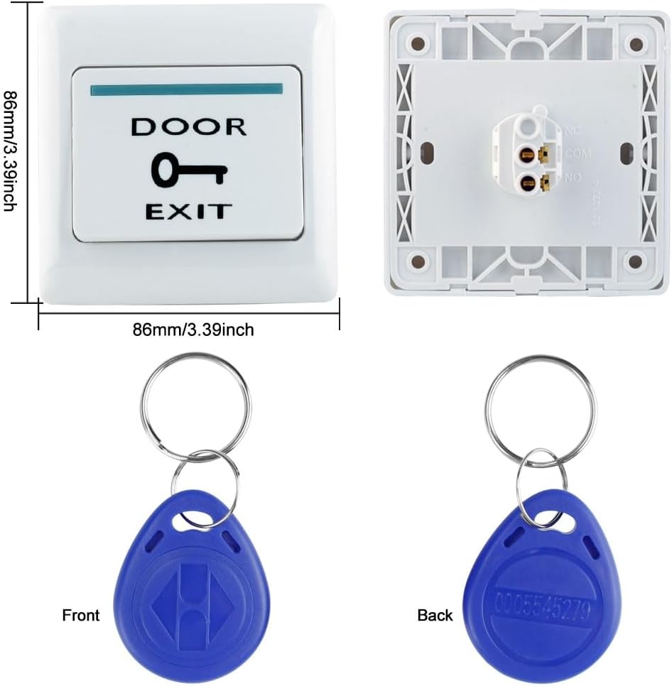 WiFi Tuya APP Access Control System Kit Waterproof RFID Access Control Keypad, Fail-SafeElectric Strike Lock, 12VDC