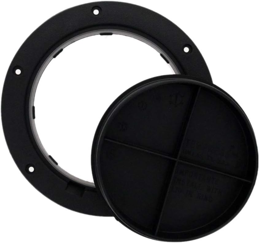 TCH Hardware 4" 6" 8" Black White Grey Round Deck Plate Inspection Hatch - Detachable Water Tight Lid Cover