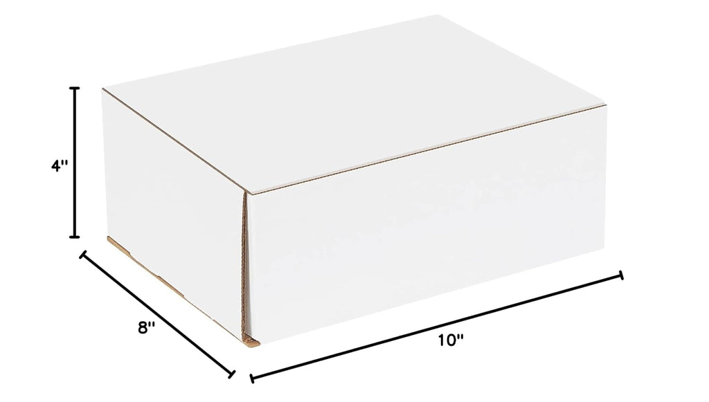 White Corrugated Corrugated Cardboard Mailing Boxes, 10' x 8' x 4',Pack of 50, Crush-Proof