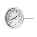 PIC Gauges B3B6-AA SS Case Bimetal Thermometer, 316 SS Stem, Back Angle Connection, 3" Dial, 6" Stem Length, -40/120° F & -40/50° C Temperature Range
