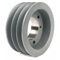 TB Woods 443B Classical V-Belt Sheave, B Belt Section, 3 Grooves, SH Bushing required, Cast Iron, 4.75" OD