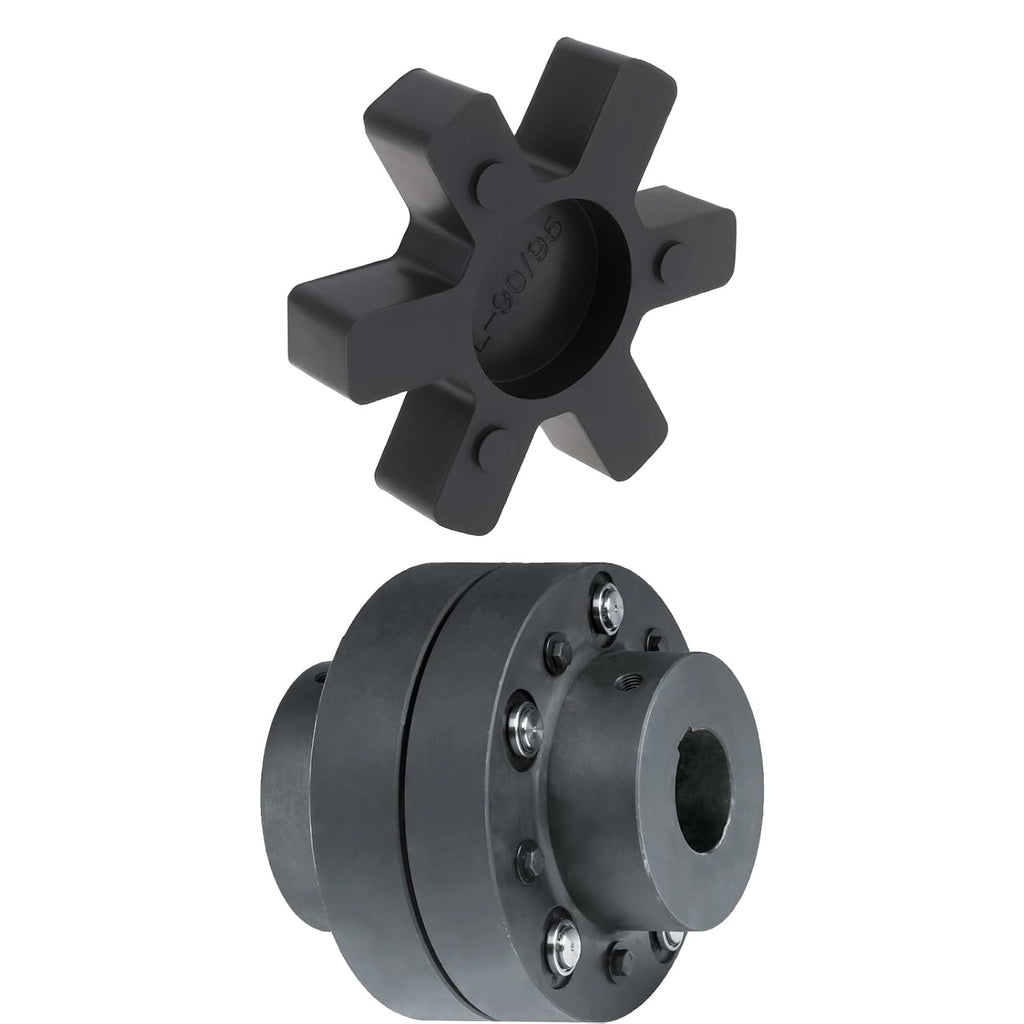 4PCS L095 Solid Jaw Coupling Elastomer Spider Insert NBR Rubber 53.5x12mm for Pumps Fans Motors