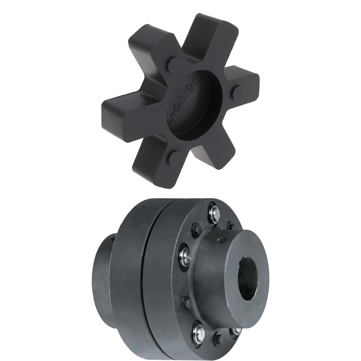 4PCS L095 Solid Jaw Coupling Elastomer Spider Insert NBR Rubber 53.5x12mm for Pumps Fans Motors