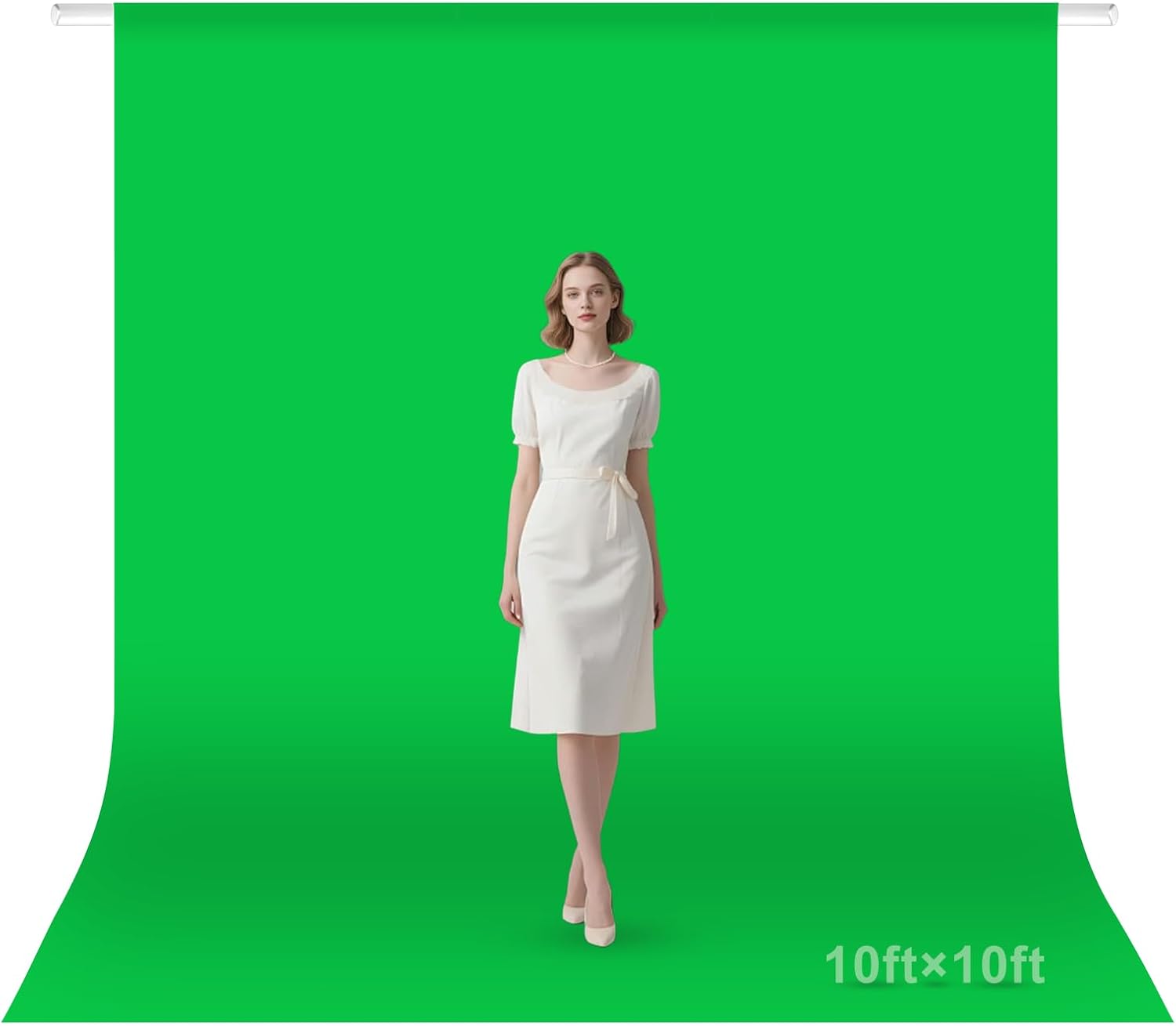 Green Screen Backdrop 10x10ft Greenscreen Background Photography | Polyester, Thicken Premium Fabric Resists