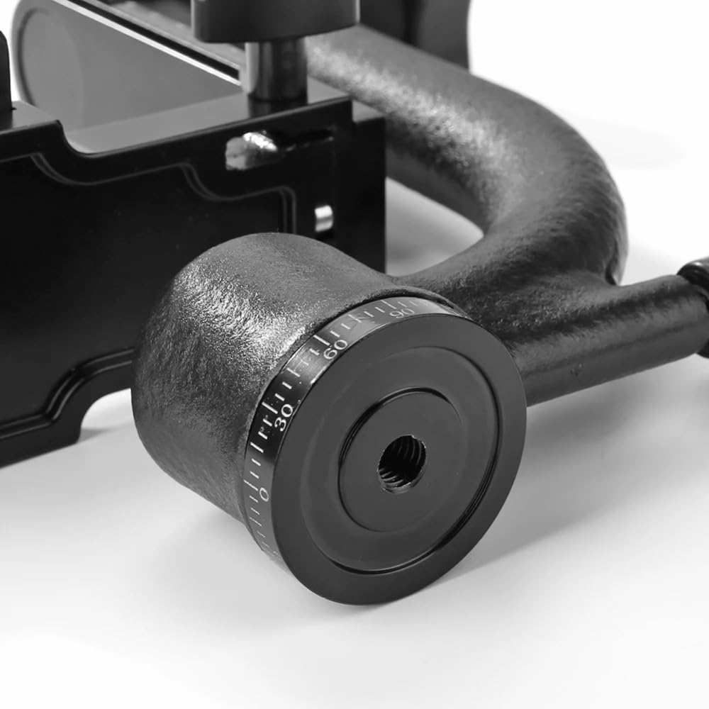 Aluminum Alloy Gimbal Tripod Head with 1/4" Quick Release Plate - 360° Rotating Ball Head, Smooth Pan & Tilt for