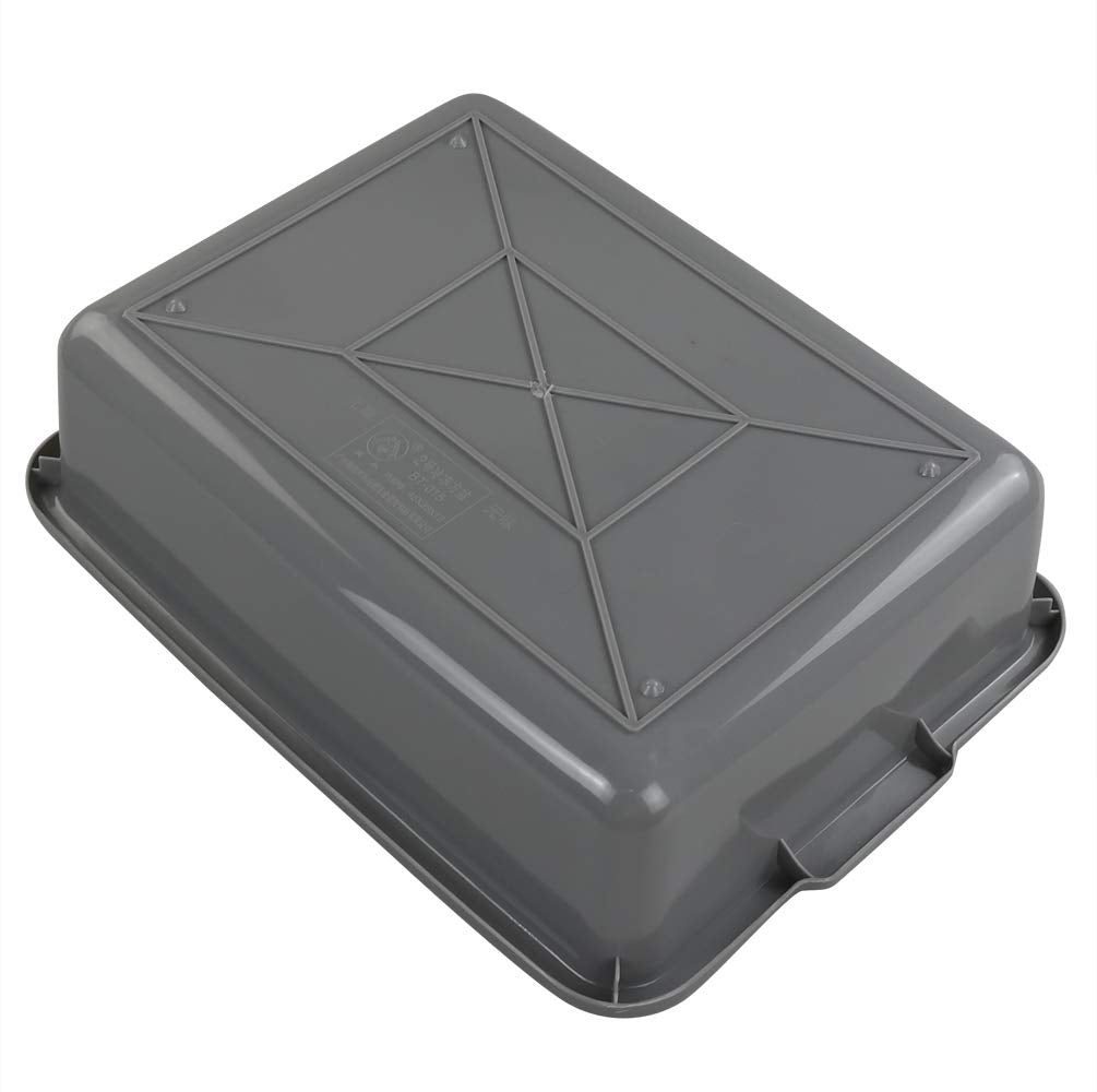 4-Pack Bus Tubs, Commercial Tote Box, Plastic Bus Box (13 L), Grey