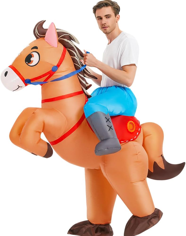 Inflatable Horse Costume Halloween Blow up Costumes for Adult Men Women
