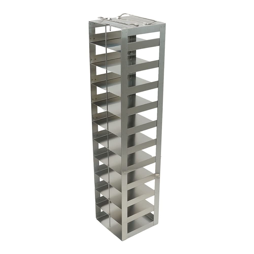 Crystal Technology CF-11-2 Vertical Freezer Rack for 2" Box, Stainless Steel, 11 Cap