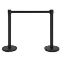 Crowd Control Stanchion Set, 2 Pack Black Stanchions