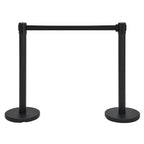 Crowd Control Stanchion Set, 2 Pack Black Stanchions