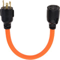 NEMA L5-30P to L14-30R Generator Transfer Switch Adapter Cord 1.5FT | 30 Amp 3 Prong to 4 Prong RV Generator Adapter