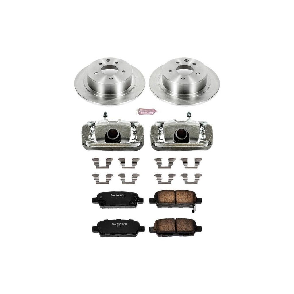 PowerStop Replacement Brake Pad Rotor Caliper Kit Rear KCOE098A