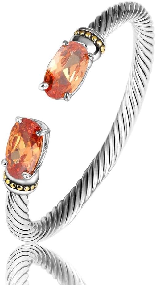 Stainless Steel Cuff Bangles Crystal Mosaic Bracelet Bangle for Women Fashion Jewelry BR75854