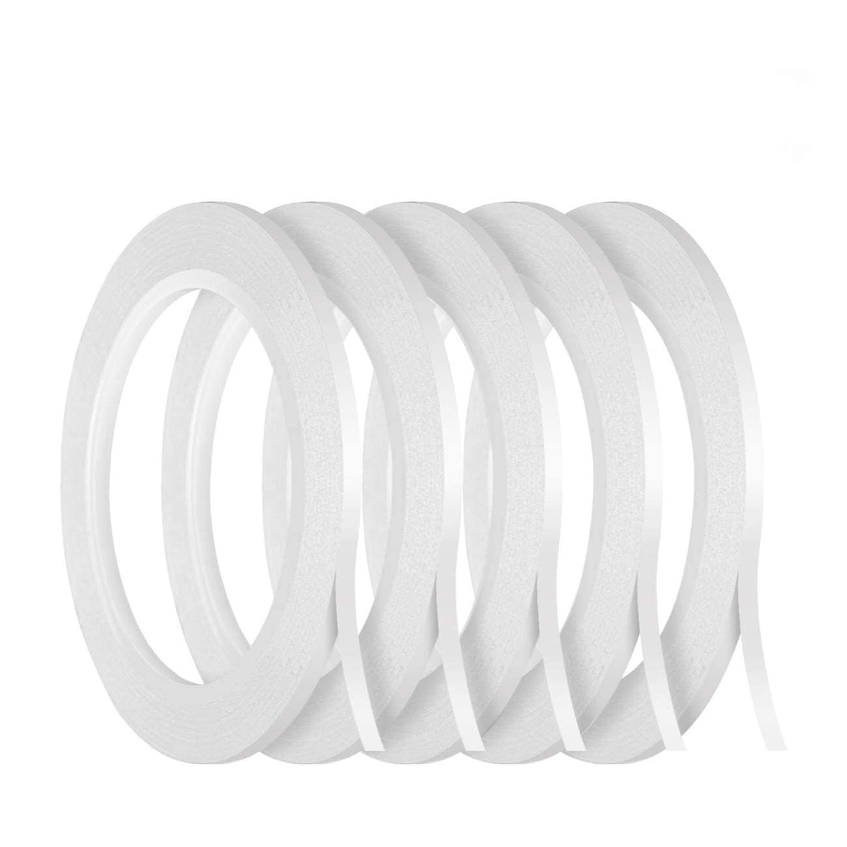 5 Rolls Double Sided Tape for Crafts Scrapbooking, 1/8" Thin Double Sided Adhesive Tape, 82Ft Per Roll