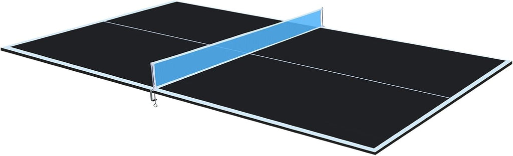8.5ft Mid-Size Foldable Ping Pong Conversion Top, Portable Table Tennis Table Top with EVA Foam Pads & Net