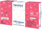 2330 Food Safe Cast Polyethylene CPE Embossed Clear Plastic Poly PE Disposable Gloves for Sushi, Sandwich, and Bakery