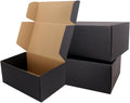 Shipping Boxes, 10Pcs Black 9x6x4in Corrugated Cardboard Box