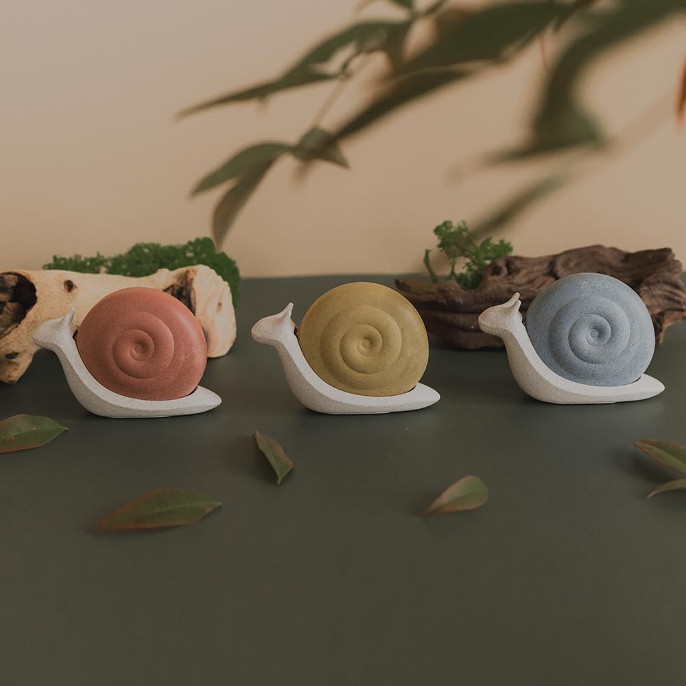 Snail Box Cutter, Cute Mini Package Opener with Ceramic Safety Blade & Magnetic Back, Refillable Utility Knife for