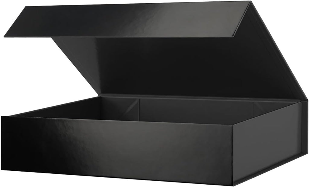 Black Gift Box 11.5x8x2.5in with Magnetic Lid for Shirt