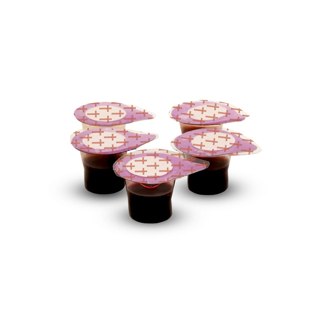 Prefilled Communion Cups and Wafer Set with Concord Grape Juice, Disposable Communion Elements for Church, Home, and