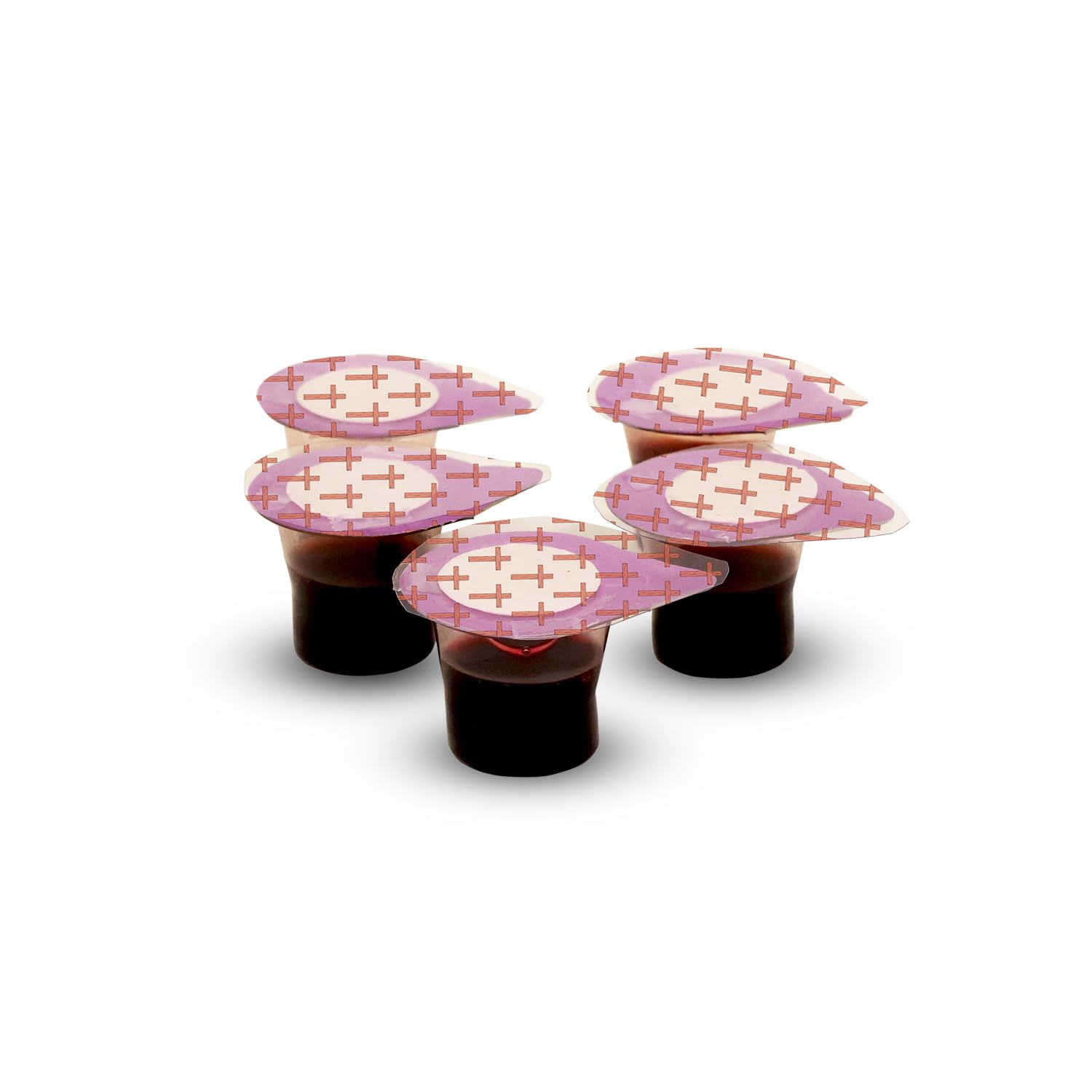 Prefilled Communion Cups and Wafer Set with Concord Grape Juice, Disposable Communion Elements for Church, Home, and
