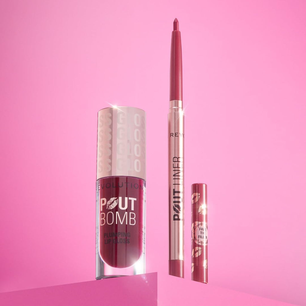 Revolution Pout Bomb Plumping Lip Liner, Espresso Cool Nude & Brown