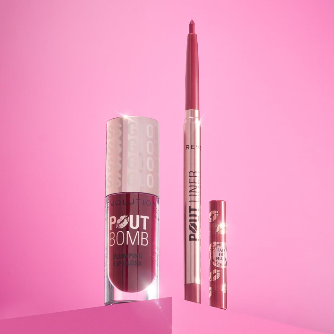 Revolution Pout Bomb Plumping Lip Liner, Espresso Cool Nude & Brown