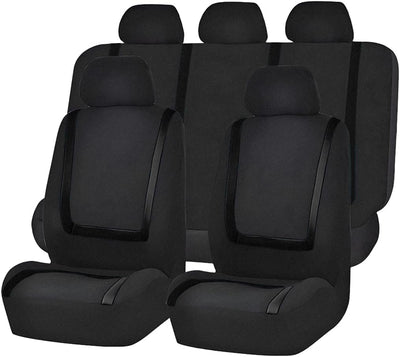 Car Seat Covers Full Set, Soft Breathable Vehicle Front and Rear Split Bench with Headrest Cover, Comfortable