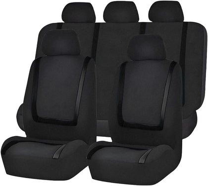 Car Seat Covers Full Set, Soft Breathable Vehicle Front and Rear Split Bench with Headrest Cover, Comfortable