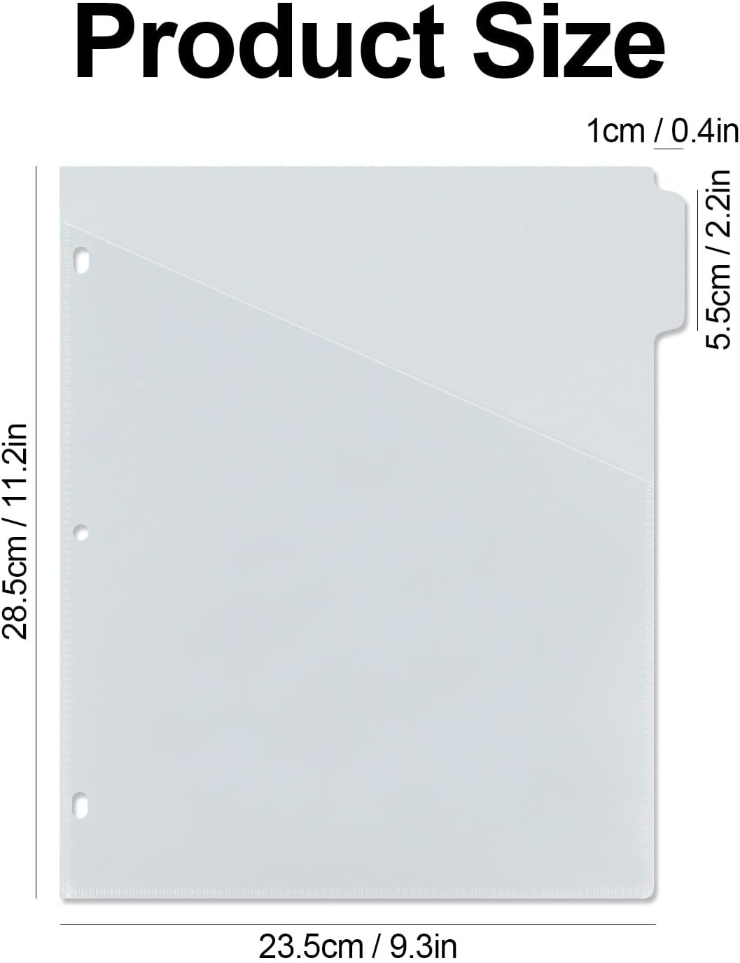 5 Tab Dividers for 3 Ring Binder with One Clear Front Pocket Grey | 9.3 x11.2 inch, Plastic Binder Dividers