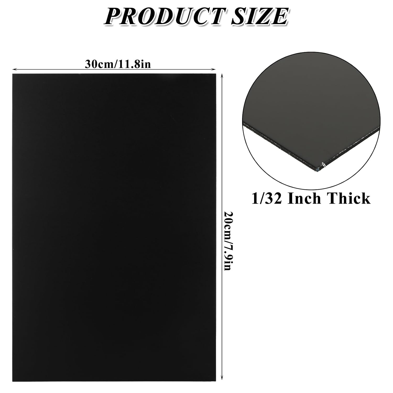 3 Pack 5052 Anodized Aluminum Sheet Metal 12 x 8 x 1/32 Inch Black Rectangle Aluminum Metal Plate Engraving Blanks