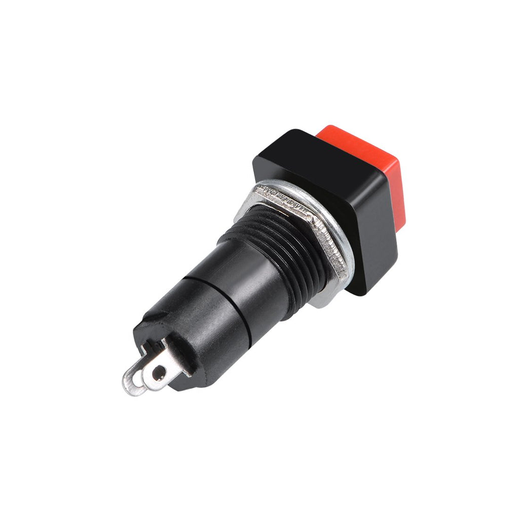 uxcell 10Pcs,12mm Red Momentary Push Button Switch Square Flat Button SPST NO