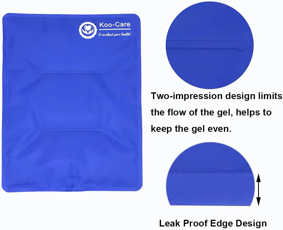 Large Flexible Gel Ice Pack & Wrap with Straps for Hot Cold Therapy - Pain Relief for Shoulder Rotator Cuff, Back
