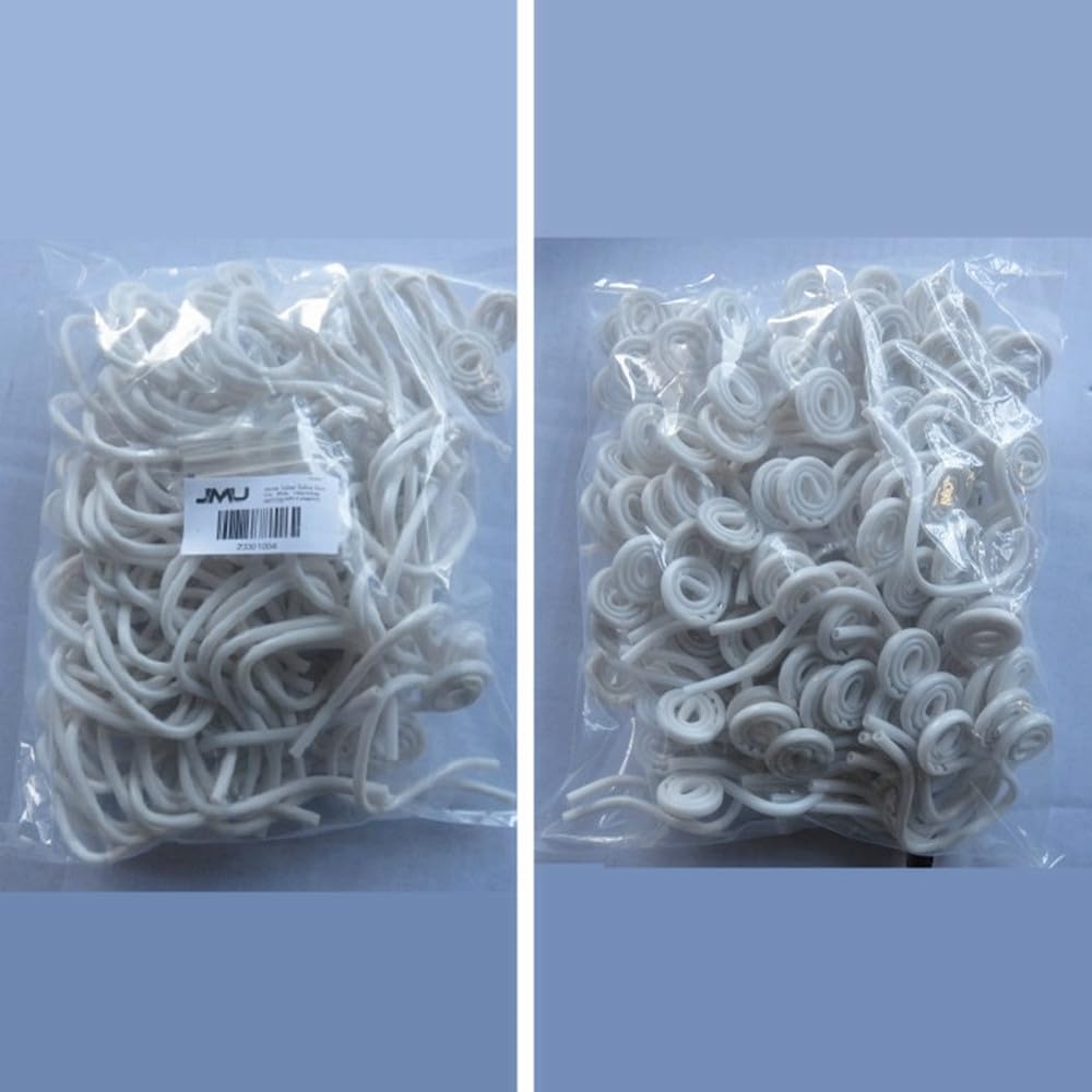 Dental Coiled Saliva Ejectors, Curled Saliva Ejector Tip White, 100pcs/bag, Each Bag with 3 adaptors
