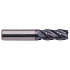 1/2" 4 Flute Solid Carbide End Mill, 0.04" Corner Radius, AlTiN Coated
