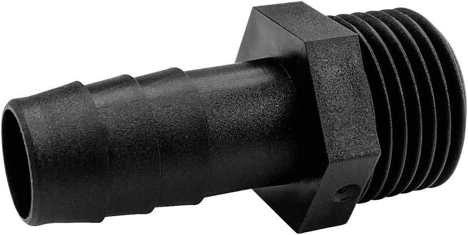 20 pcs 1/2" Barb x 1/2" NPT Male Connector, Plastic Hose Barb Fitting